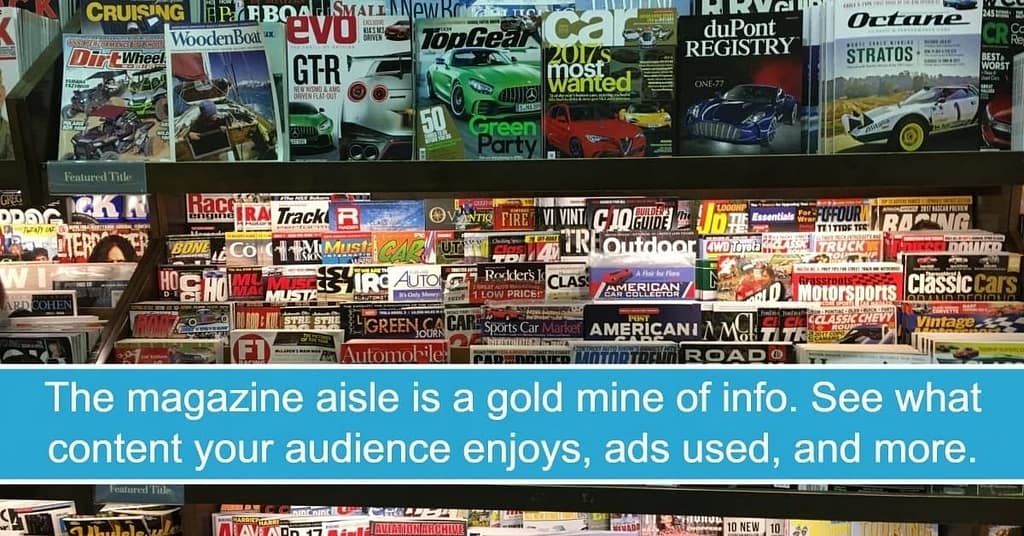 facebook ads audience research in magazines