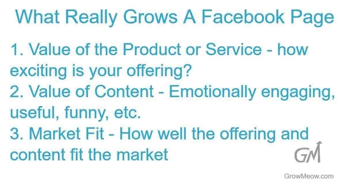 What really grows a Facebook page - infographic