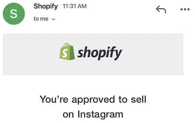 Screenshot of Shopify store approved for Instagram Product Tagging after being disapproved